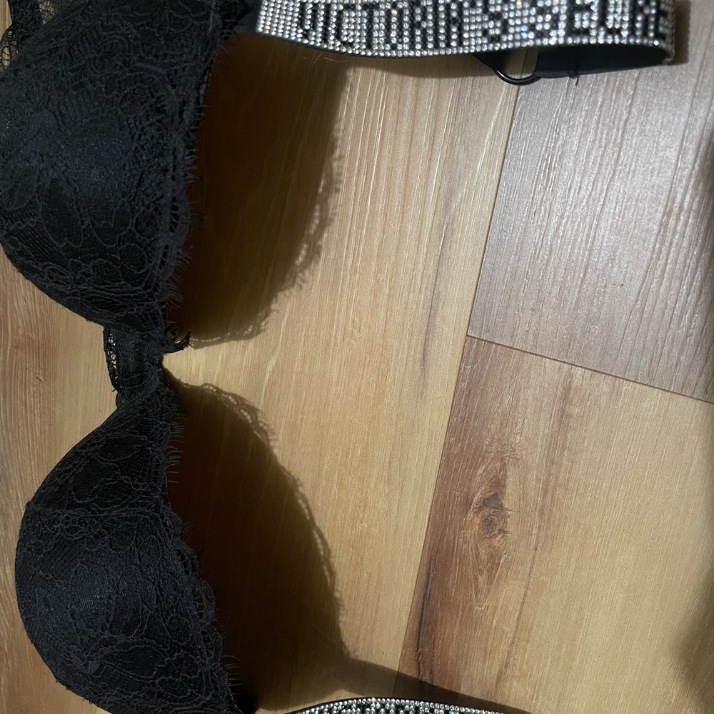 Victoria's Secret Black Lace Triangle Bra